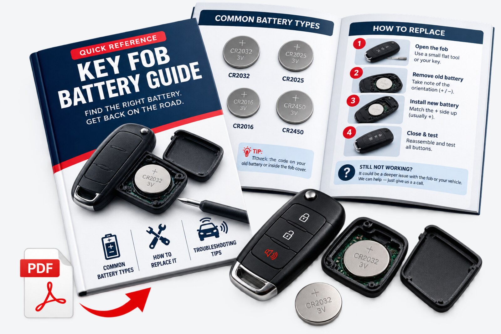 Key fob battery guide — common coin-cell types and how to replace one